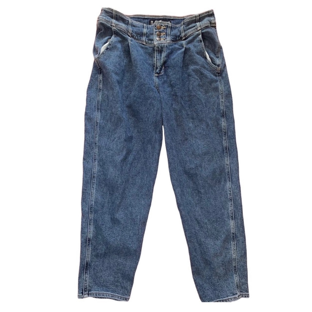 hollister ultra high rise 80s mom jean vintage stretch woman size 15R w 32, l 26
